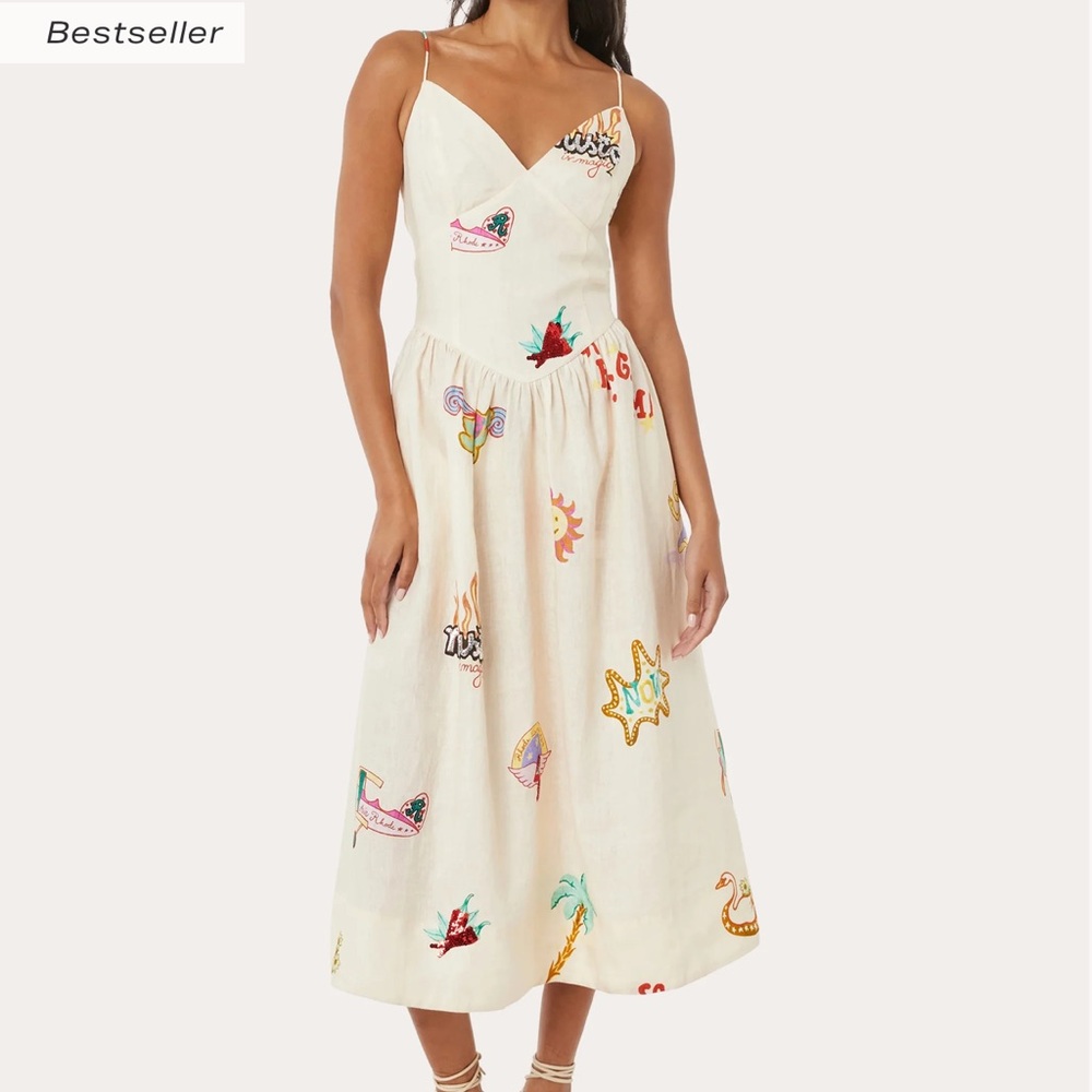 RHODE Sophie Midi Dress NWT